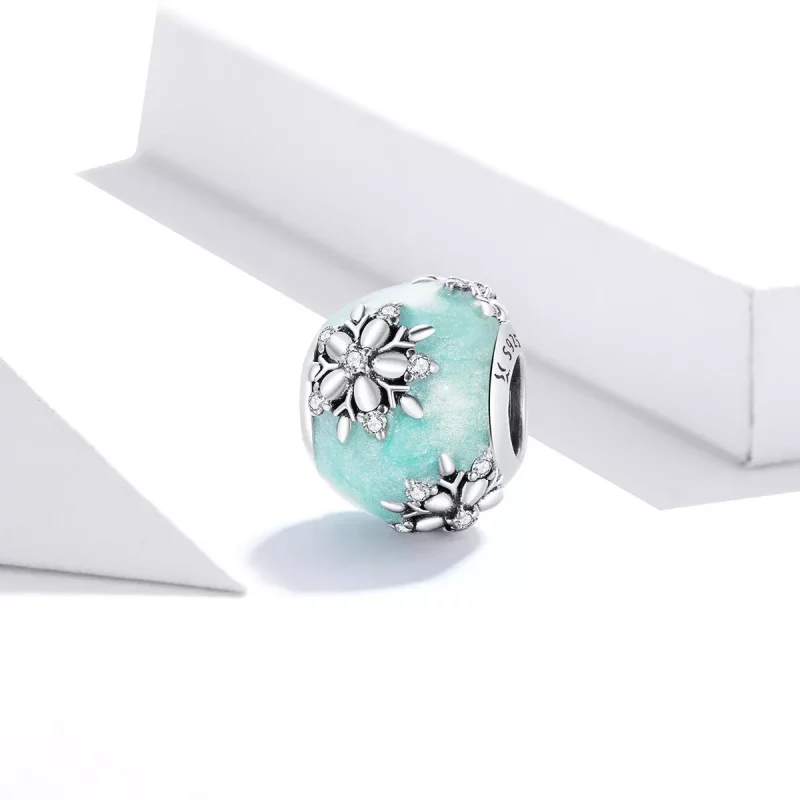 (imagen para) Charm con estilo Pandora de copos de nieve brillantes - SCC1650 - Ver 2