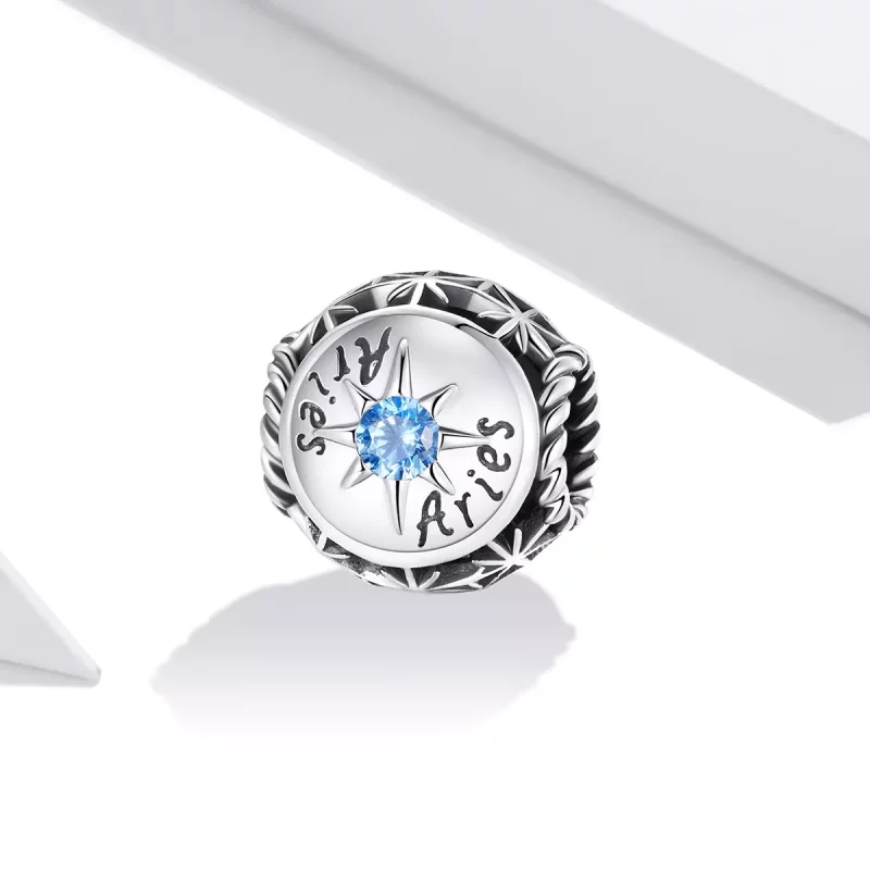(imagen para) Charm de Aries con estilo Pandora brillante - SCC1725-1 - Ver 2