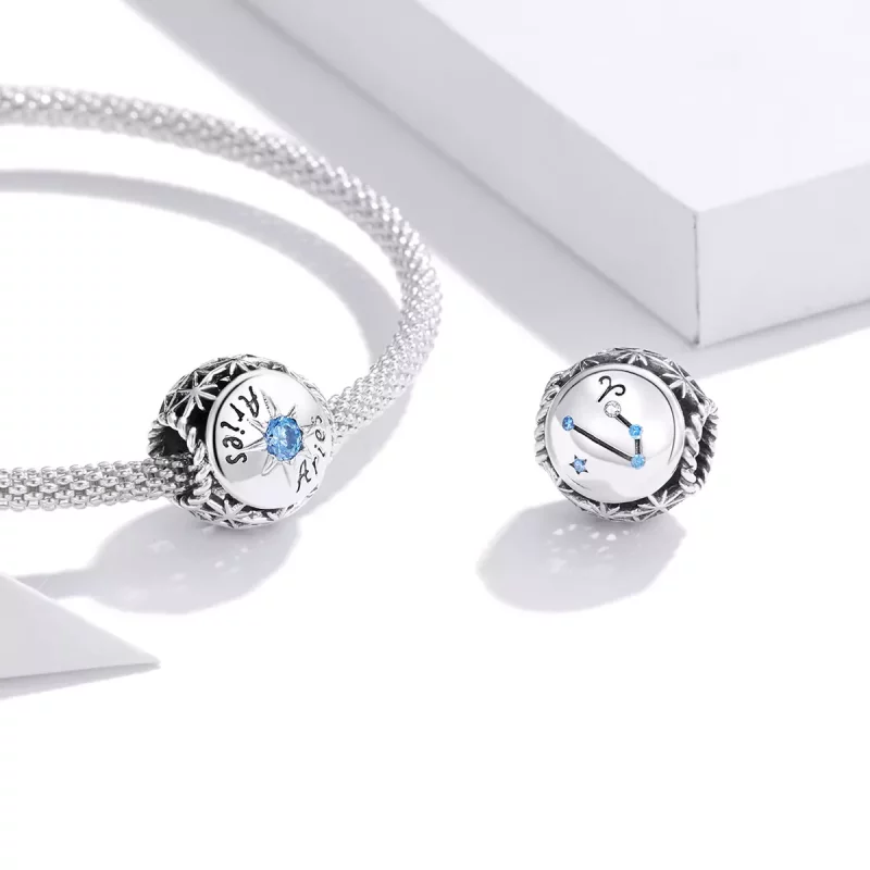 (imagen para) Charm de Aries con estilo Pandora brillante - SCC1725-1 - Ver 3