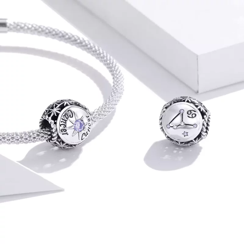 (imagen para) Charm de Cáncer Brillante Estilo Pandora - SCC1725-4 - Ver 3