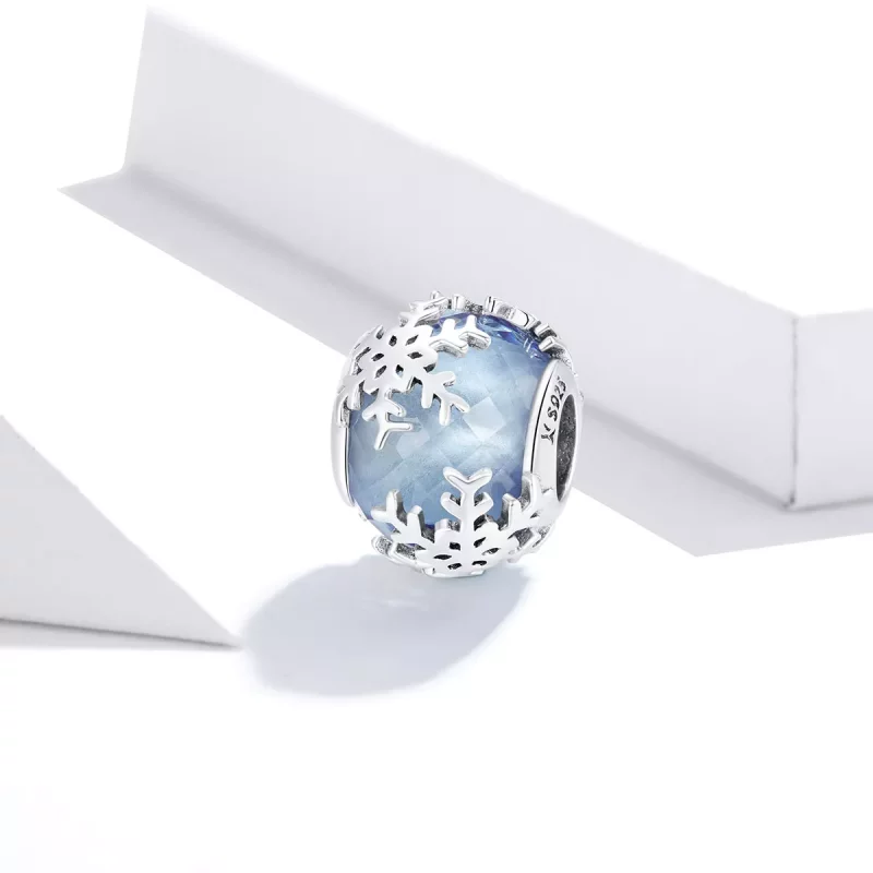 (imagen para) Charm de copo de nieve de cristal al estilo de Pandora - SCC1666 - Ver 2