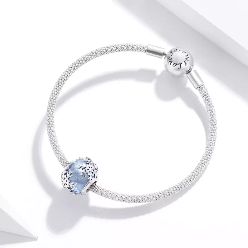 (imagen para) Charm de copo de nieve de cristal al estilo de Pandora - SCC1666 - Ver 3