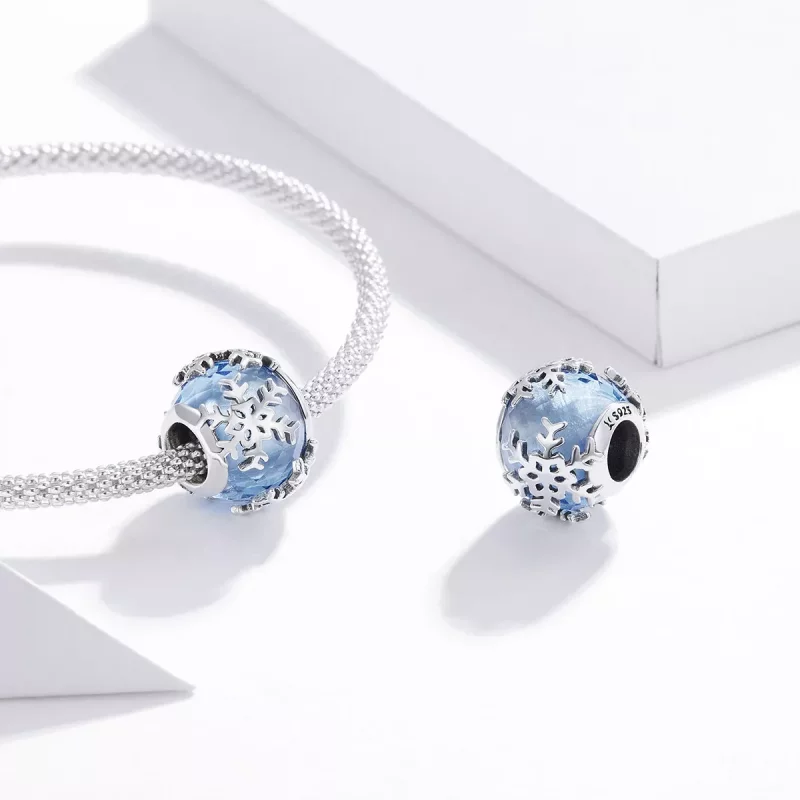 (imagen para) Charm de copo de nieve de cristal al estilo de Pandora - SCC1666 - Ver 4