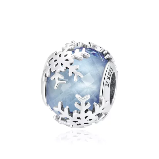 (imagen para) Charm de copo de nieve de cristal al estilo de Pandora - SCC1666