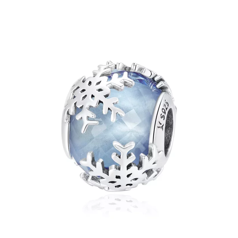 (imagen para) Charm de copo de nieve de cristal al estilo de Pandora - SCC1666
