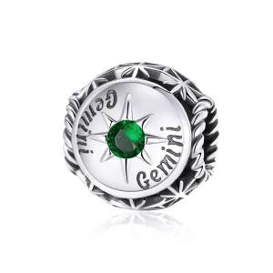 (imagen para) Charm de estilo Pandora con brillo para el signo Géminis - SCC1725-7