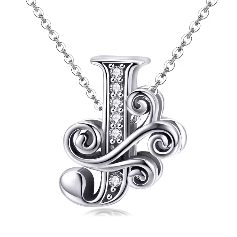 (imagen para) Charm de letra J con pavé brillante de estilo Pandora - BSC030-J - Ver 2