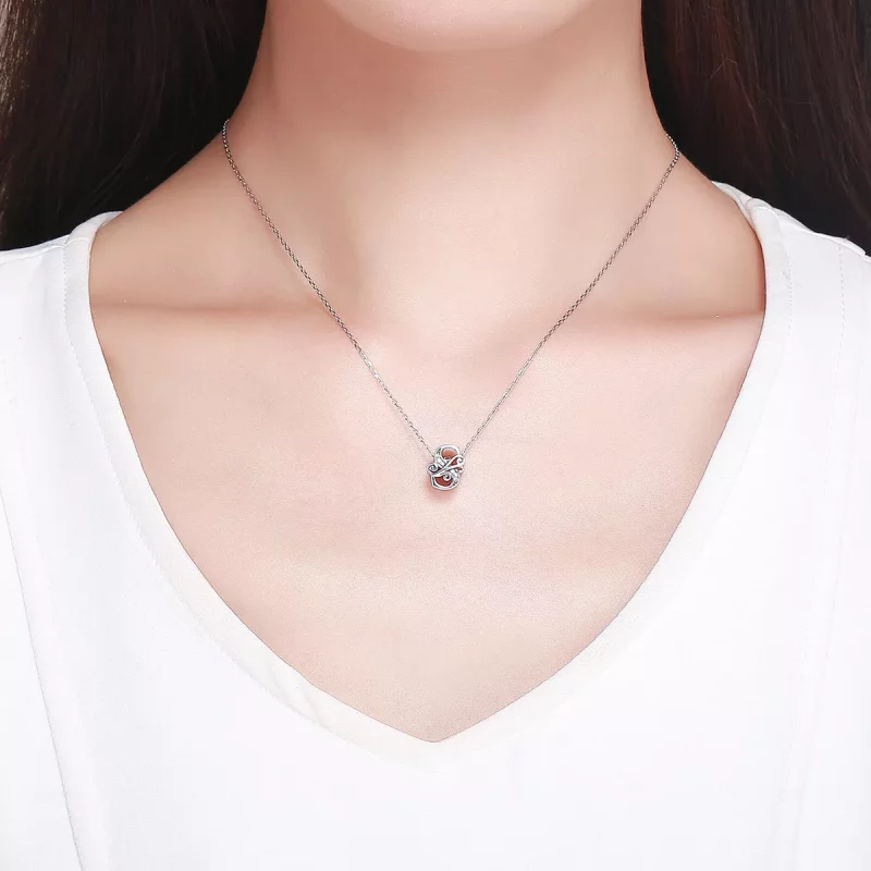 (imagen para) Charm de letra S con flores de pavé brillante estilo Pandora - BSC030-S - Ver 5