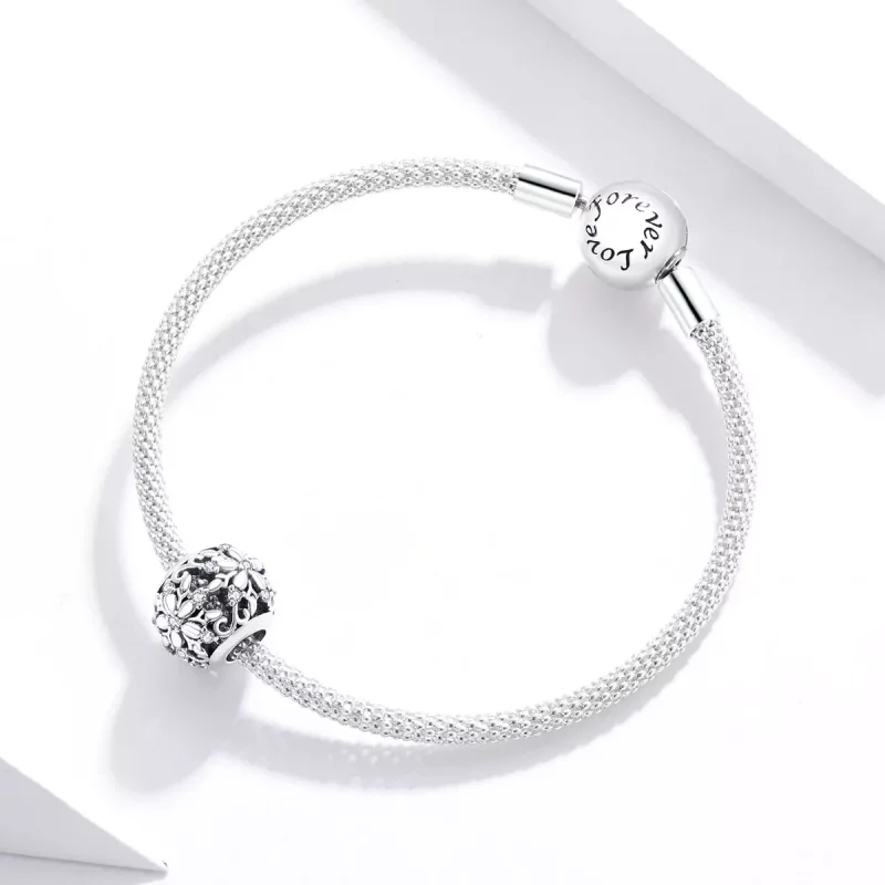 (imagen para) Charm estilo Pandora con motivos de copos de nieve calados - SCC1651 - Ver 3
