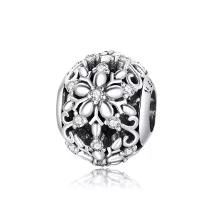 (imagen para) Charm estilo Pandora con motivos de copos de nieve calados - SCC1651