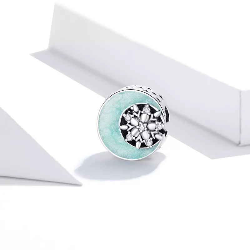 (imagen para) Charm estilo Pandora de Nieve y Luz de Luna - SCC1653 - Ver 2