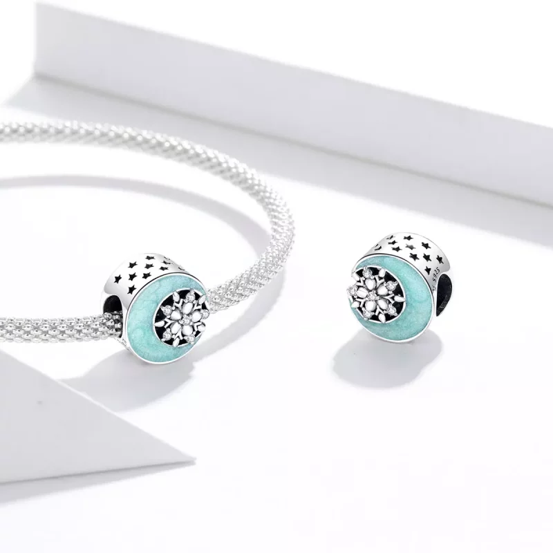 (imagen para) Charm estilo Pandora de Nieve y Luz de Luna - SCC1653 - Ver 4