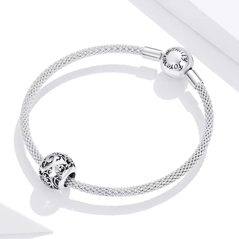 (imagen para) Charm Pandora estilo abierto de flor con letra X - SCC1444-X - Ver 3