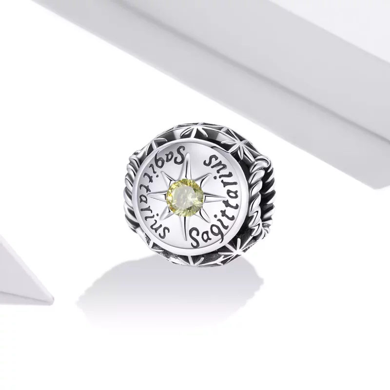 (imagen para) Charm tipo Pandora estilo Sagitario Brillante - SCC1725-9 - Ver 2