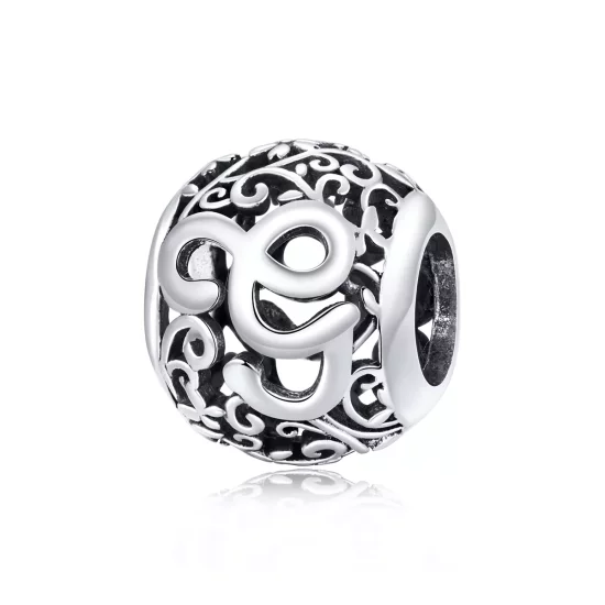 (imagen para) Encanto de letra G con diseño de flor calada al estilo Pandora - SCC1444-G