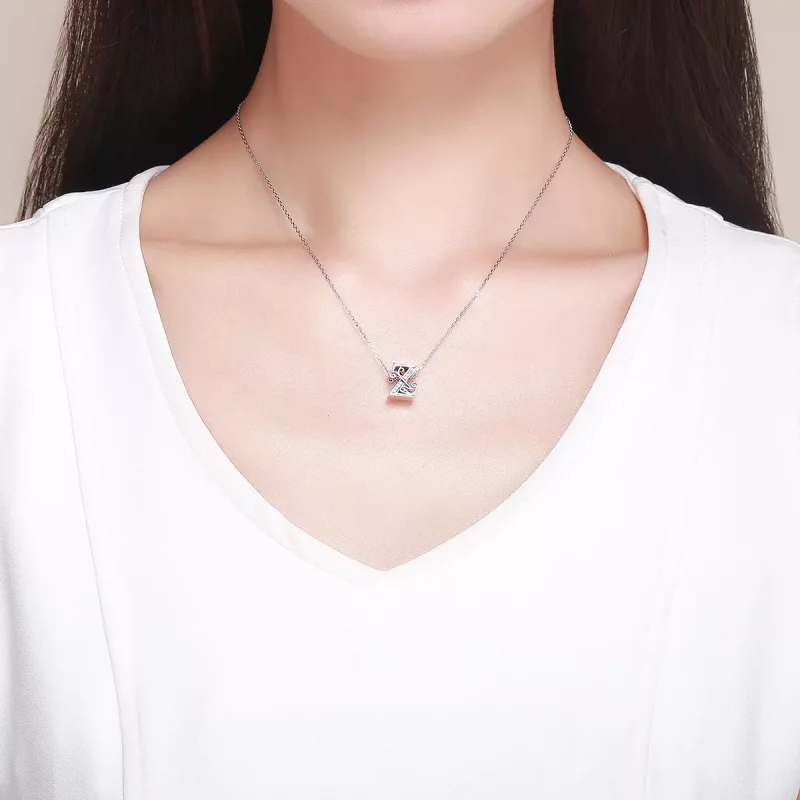 (imagen para) Encanto de letra Z con flores brillantes de estilo Pandora con pavé - BSC030-Z - Ver 5