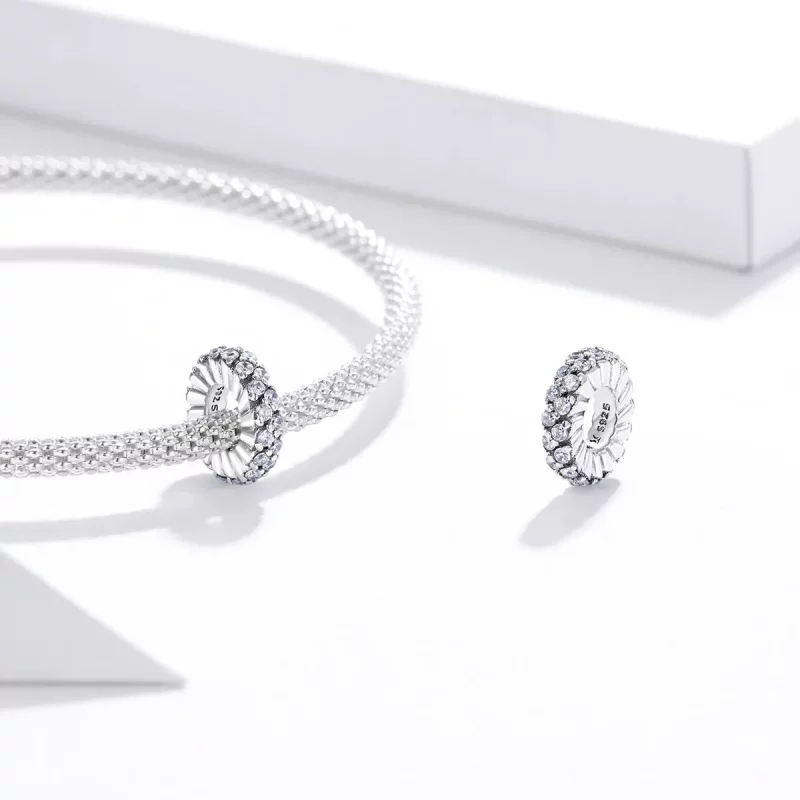 (imagen para) Estilo Pandora Espaciador Brillante de Invierno - SCC1648 - Ver 4