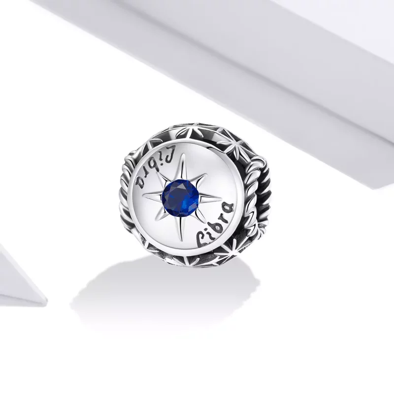 (imagen para) Pulsera estilo Pandora con encanto brillante de Libra - SCC1725-8 - Ver 2