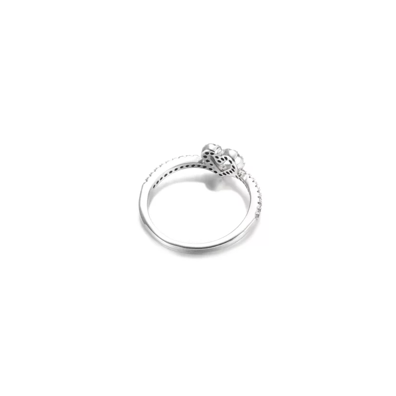 (imagen para) Anillo de corazón Pandora Wishbone brillante - 199302C01 - Ver 4