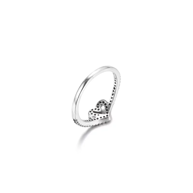 (imagen para) Anillo de corazón Pandora Wishbone brillante - 199302C01 - Ver 5
