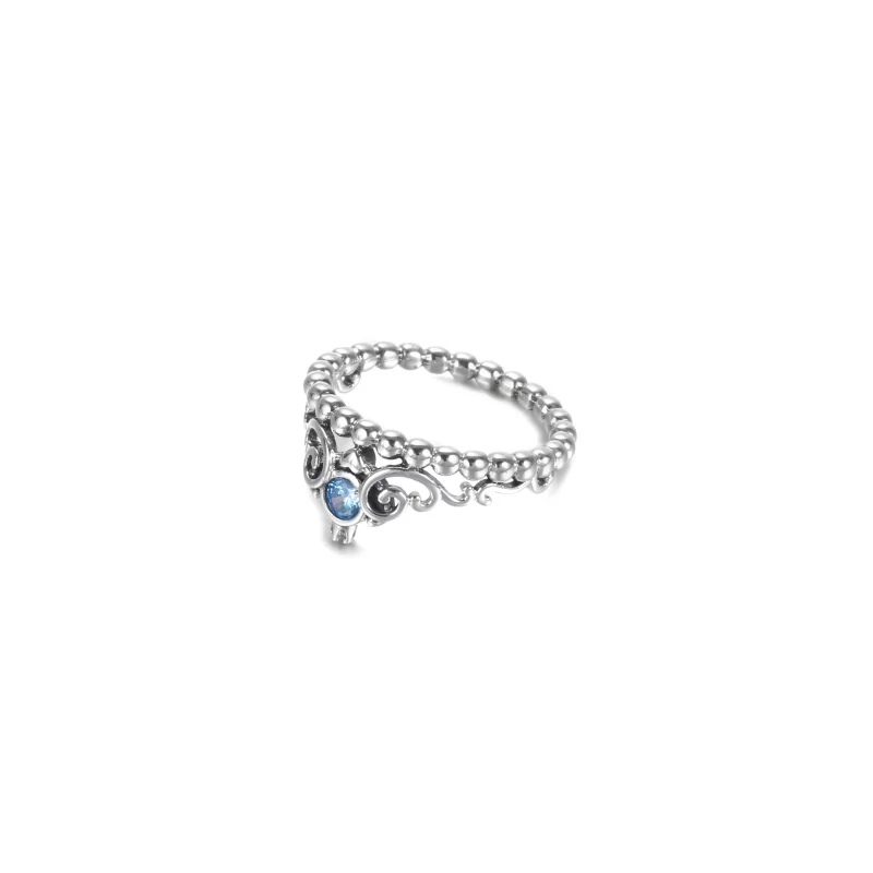(imagen para) Anillo PANDORA Disney Cenicienta Tiara Azul - 199191C01 - Ver 5