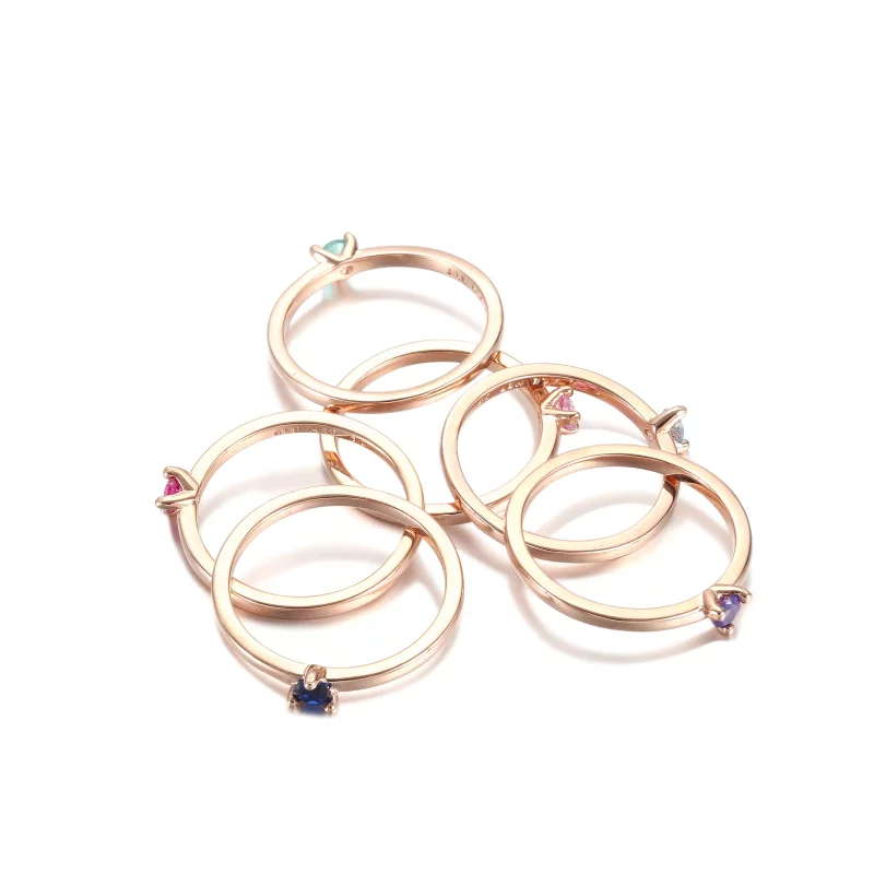 (imagen para) Anillo solitario PANDORA en color azul claro - 189259C02 - Ver 4