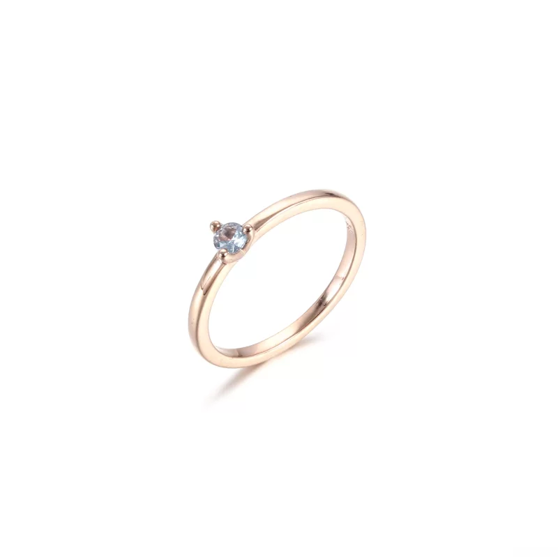 (imagen para) Anillo solitario PANDORA en color azul claro - 189259C02 - Ver 7