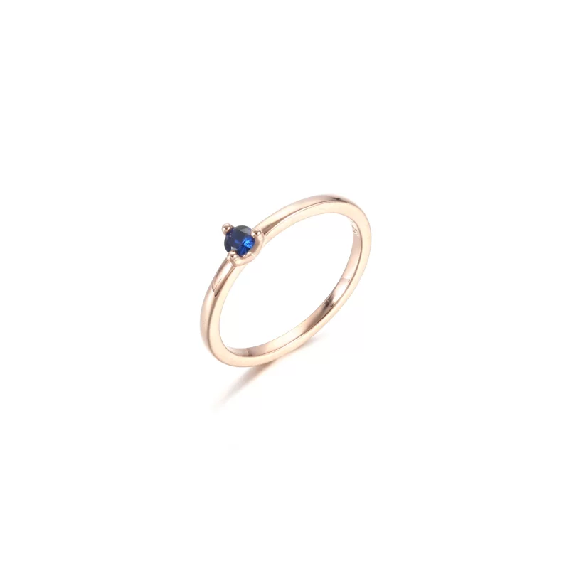 (imagen para) Anillo solitario PANDORA en color azul claro - 189259C02 - Ver 10