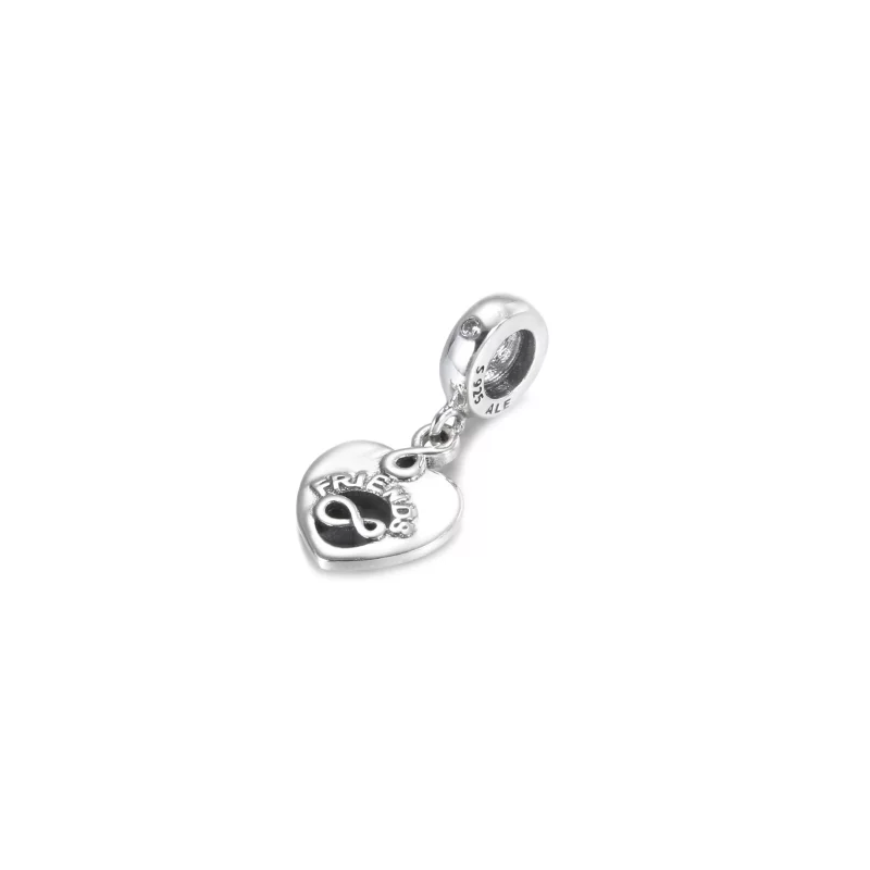 (imagen para) Charm colgante PANDORA Amigos para Siempre en forma de corazón - 799294C01 - Ver 2