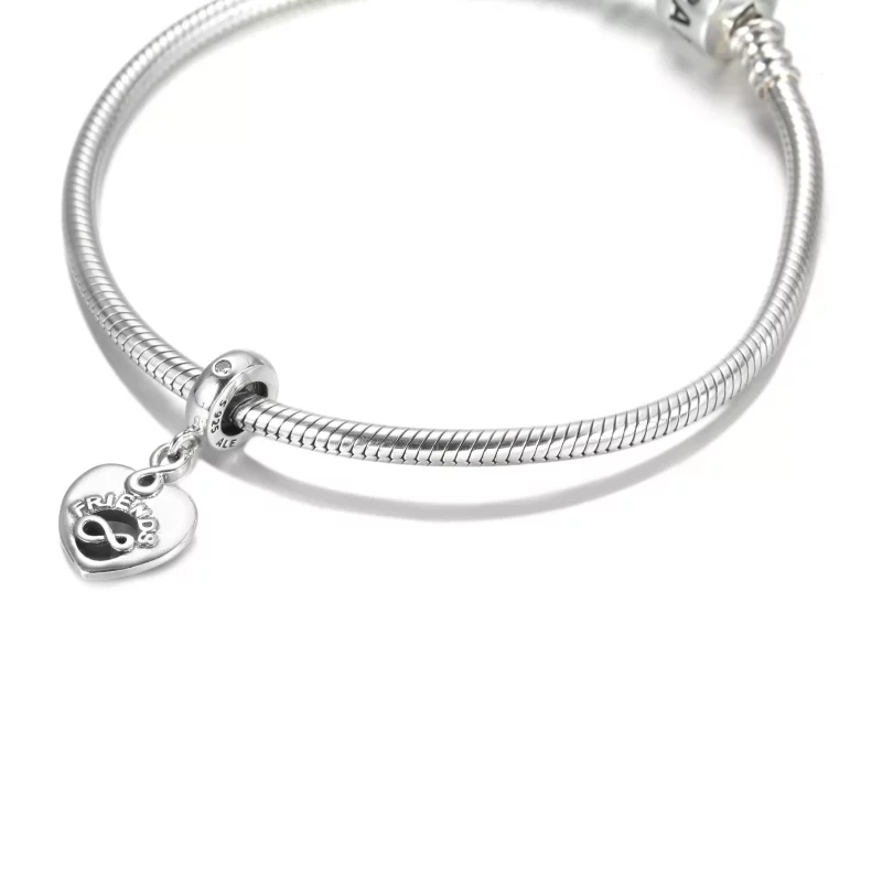 (imagen para) Charm colgante PANDORA Amigos para Siempre en forma de corazón - 799294C01 - Ver 5