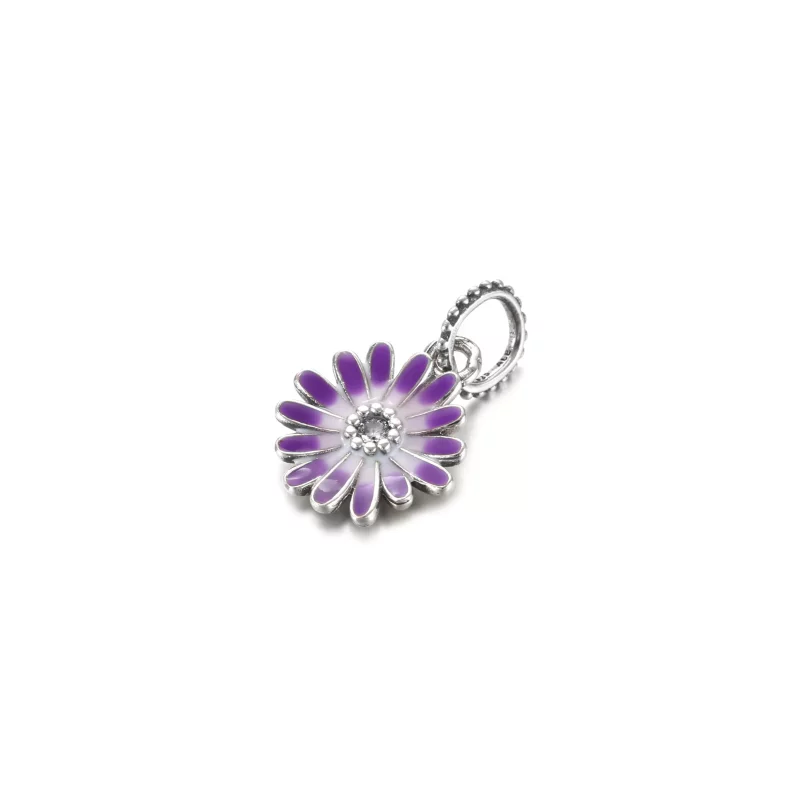 (imagen para) Charm colgante PANDORA Margarita Morada - 798771C01 - Ver 2