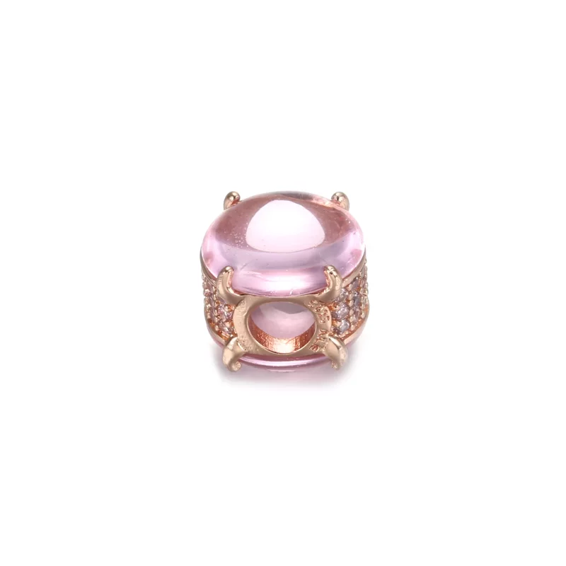 (imagen para) Charm de Cabujón Ovalado Rosa PANDORA - 789309C02 - Ver 3