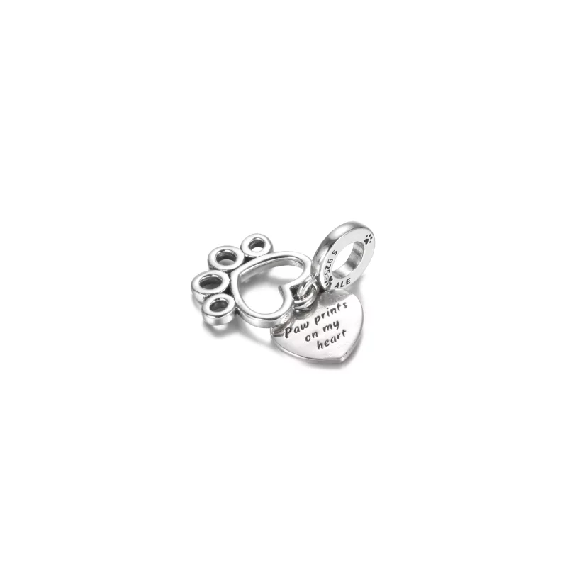 (imagen para) Charm de PANDORA Huellas en mi Corazón - 799360C00 - Ver 2