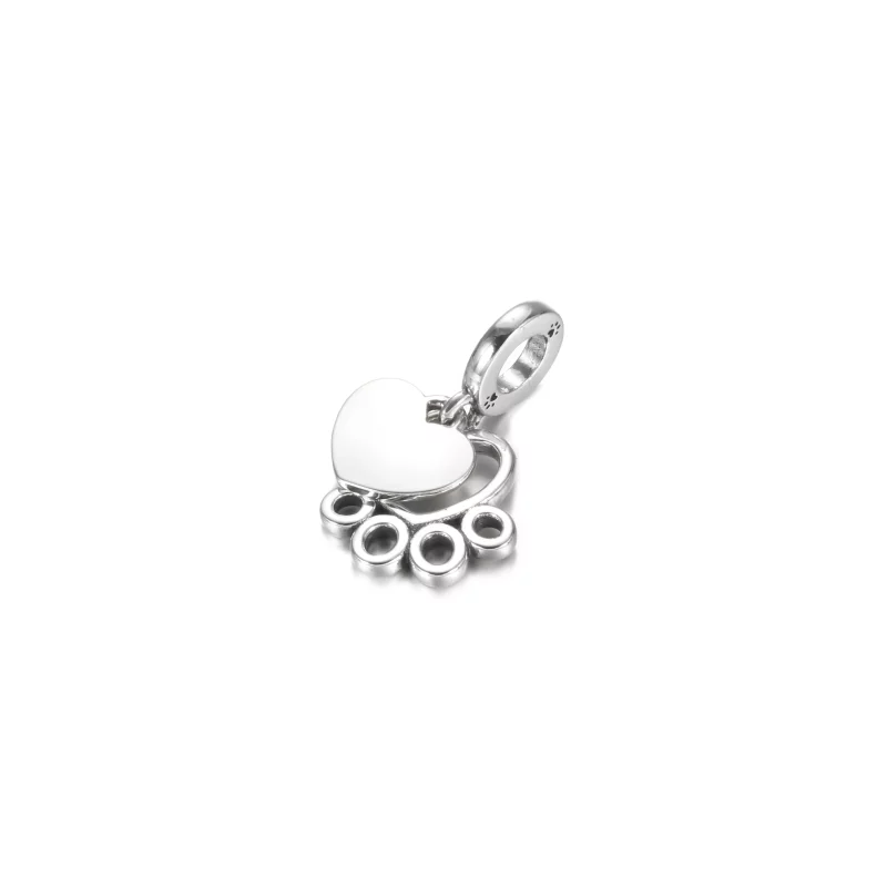 (imagen para) Charm de PANDORA Huellas en mi Corazón - 799360C00 - Ver 4
