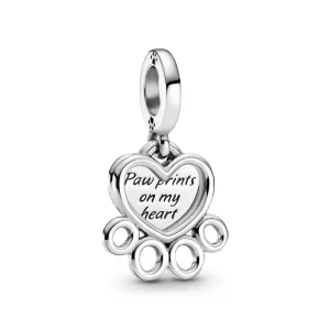 (imagen para) Charm de PANDORA Huellas en mi Corazón - 799360C00