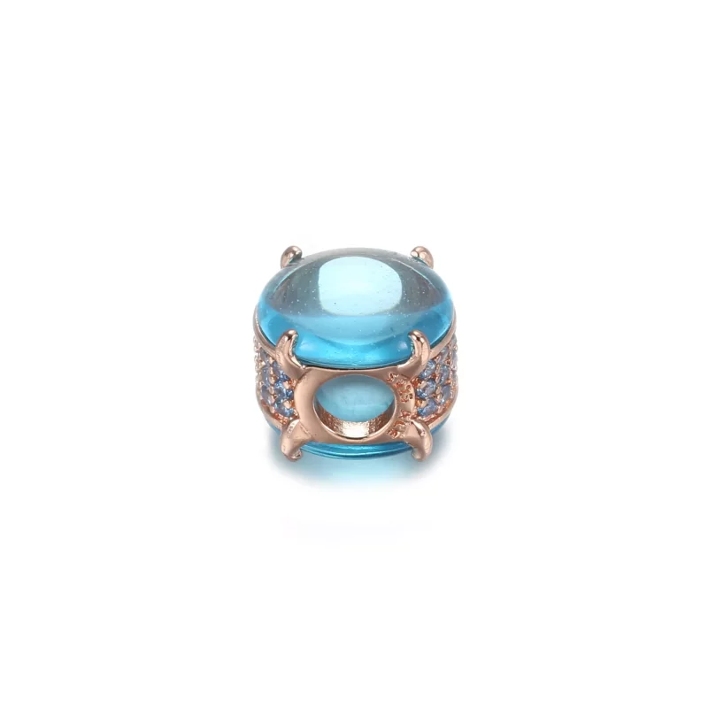 (imagen para) Charm PANDORA Azul con Cabujón Ovalado - 789309C01 - Ver 3