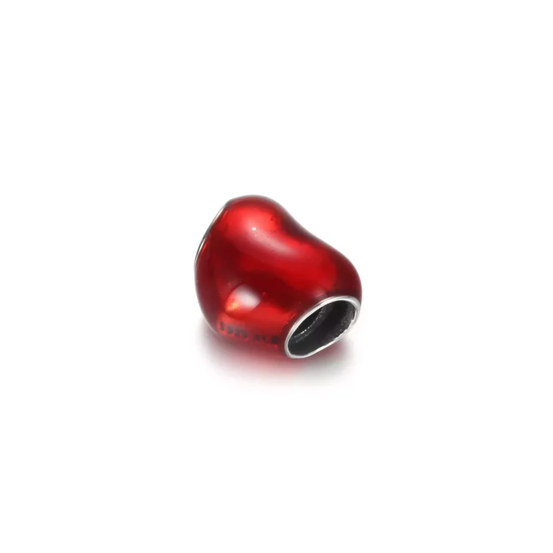 (imagen para) Charms de Corazón Rojo Metálico PANDORA - 799291C02 - Ver 3