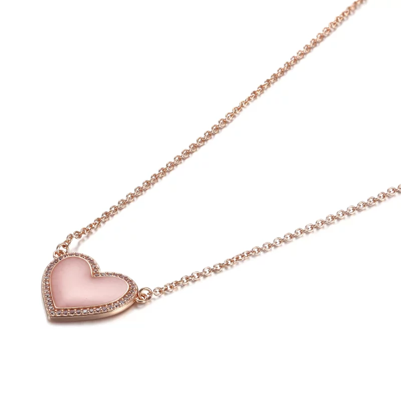 (imagen para) Collar Collier PANDORA Pink Swirl Heart - 389279C01 - Ver 2