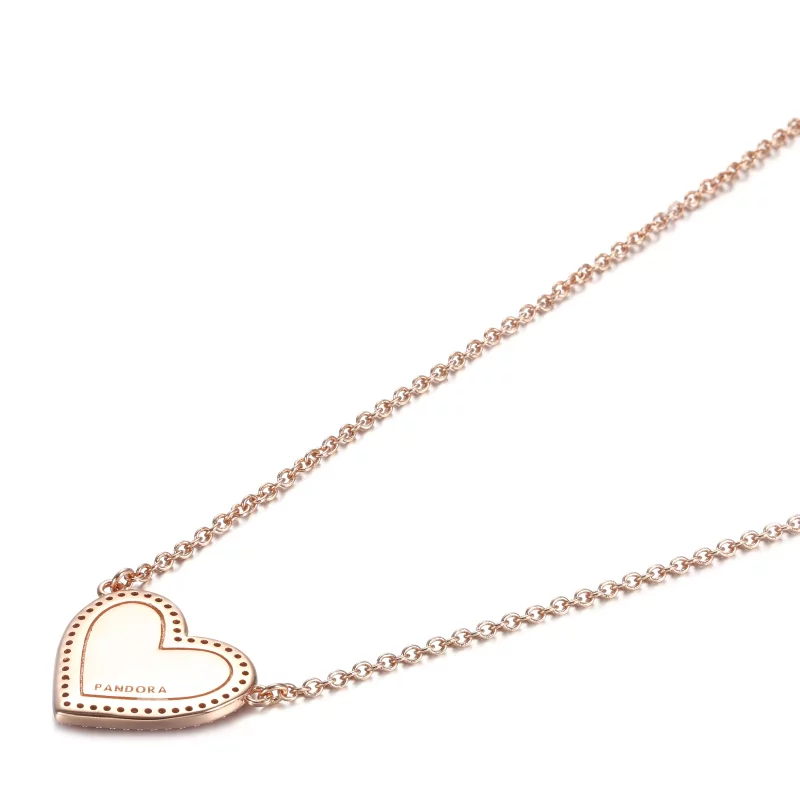 (imagen para) Collar Collier PANDORA Pink Swirl Heart - 389279C01 - Ver 4