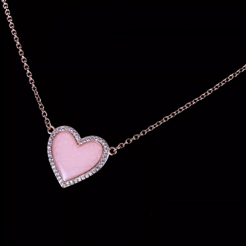 (imagen para) Collar Collier PANDORA Pink Swirl Heart - 389279C01 - Ver 6