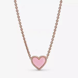 (imagen para) Collar Collier PANDORA Pink Swirl Heart - 389279C01