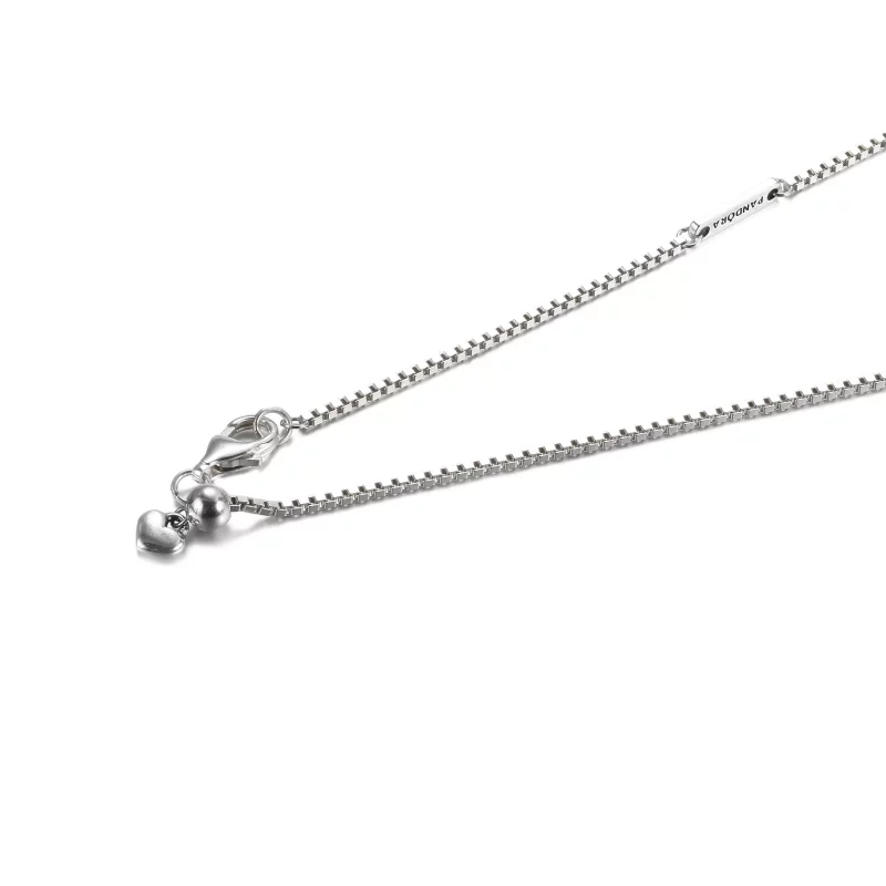 (imagen para) Collar PANDORA Sparkling Wishbone Heart Collier - 399273C01 - Ver 4