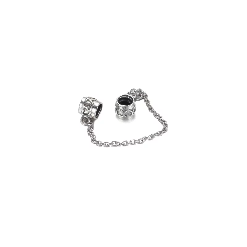 (imagen para) Edición Limitada Pandora 20 Aniversario Heart Safety Chain - 799007C00-5 - Ver 4