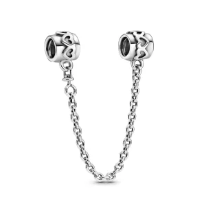 (imagen para) Edición Limitada Pandora 20 Aniversario Heart Safety Chain - 799007C00-5