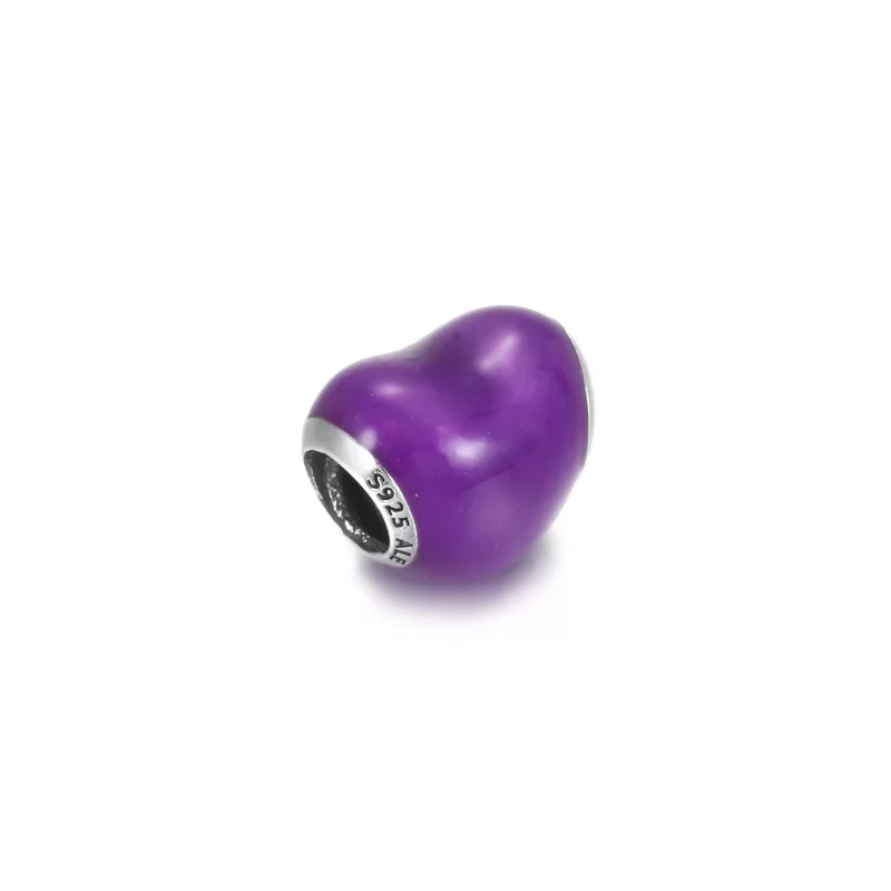 (imagen para) PANDORA Abalorio Corazón Metálico Morado - 799291C01 - Ver 3