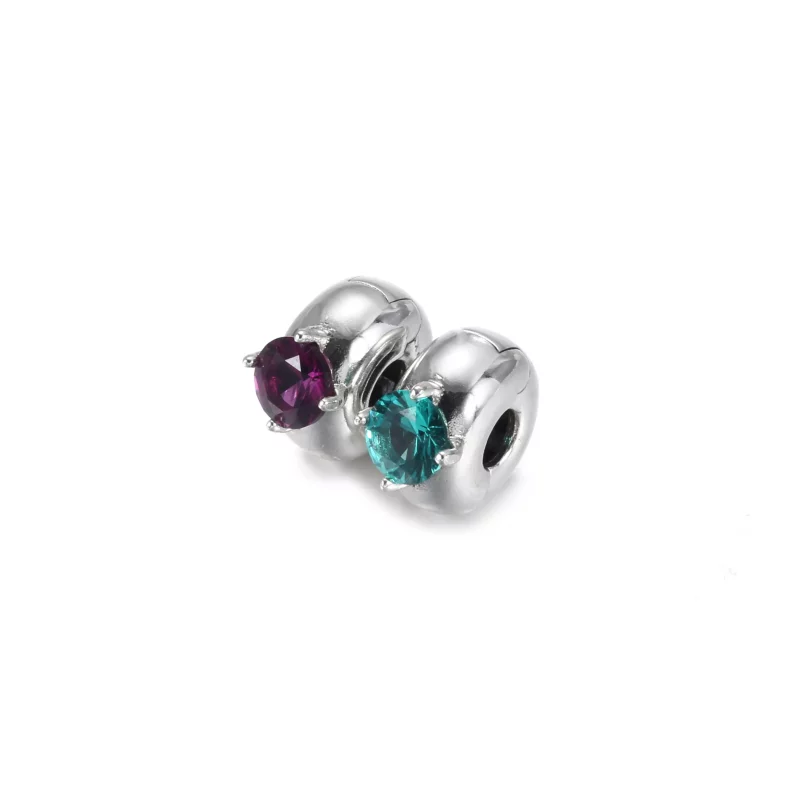 (imagen para) PANDORA Abalorio de Clip Solitario Redondo Morado - 799204C02 - Ver 2