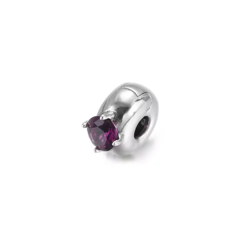 (imagen para) PANDORA Abalorio de Clip Solitario Redondo Morado - 799204C02 - Ver 3
