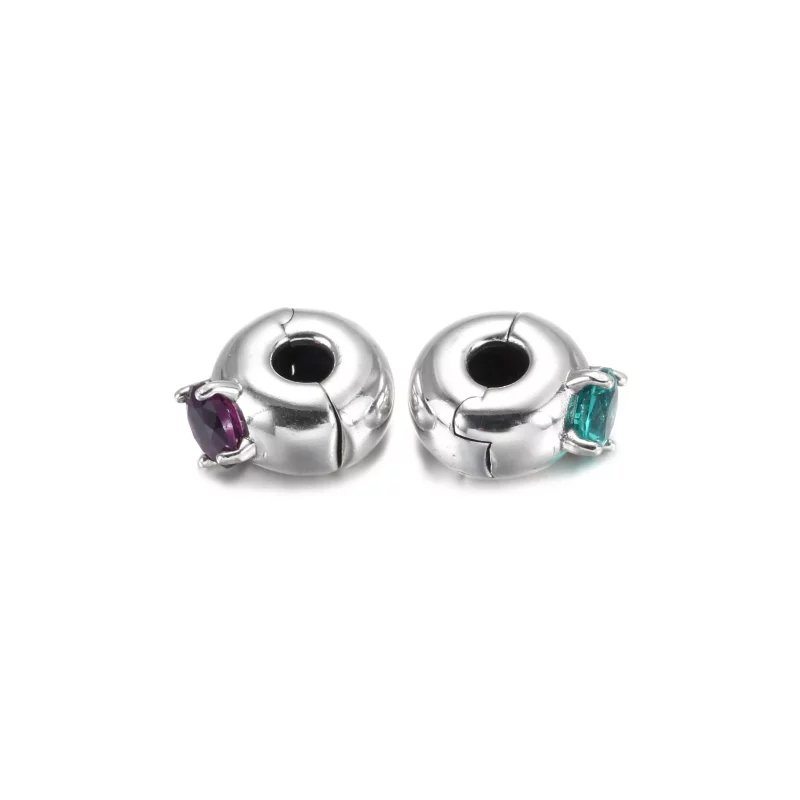 (imagen para) PANDORA Abalorio de Clip Solitario Redondo Morado - 799204C02 - Ver 5