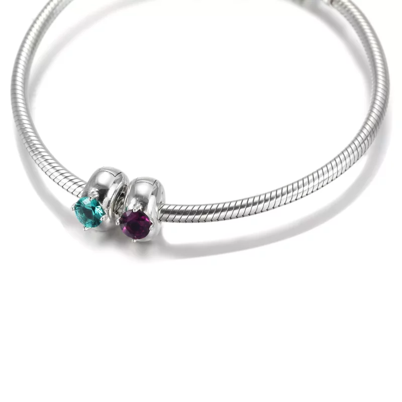 (imagen para) PANDORA Abalorio de Clip Solitario Redondo Morado - 799204C02 - Ver 8