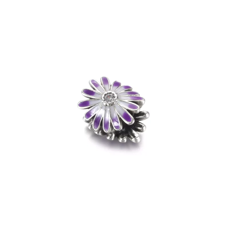 (imagen para) PANDORA Amuleto Margarita Morada - 798775C02 - Ver 3